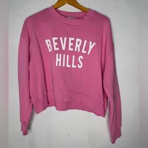 Beverly Hills pink sweatshirt crewneck